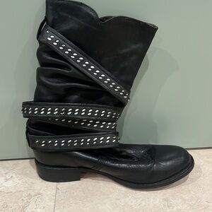 Sendra Leather Biker Boots Size 9